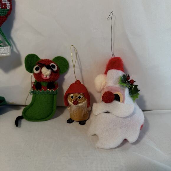 Lot Of Vintage 1960’s Christmas Ornaments West Germany Glass, Handmade, Etc - Picture 2 of 10